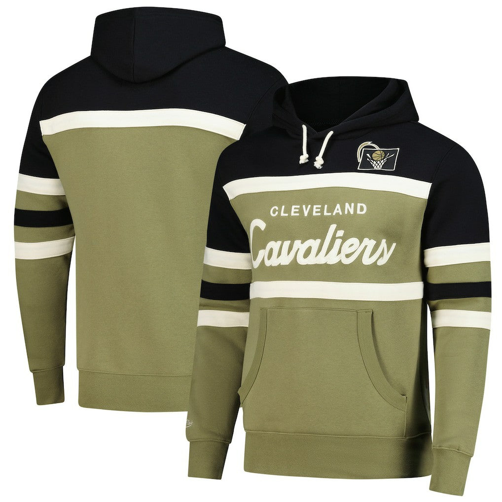 Cleveland Cavaliers Double Clutch Head Coach Hoodie Olive/Black - Mitchell & Ness