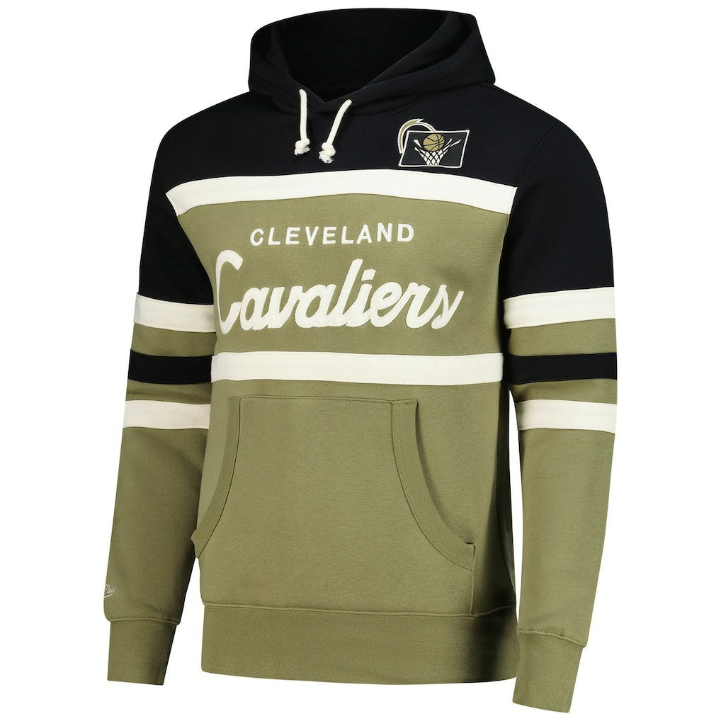 Cleveland Cavaliers Double Clutch Head Coach Hoodie Olive/Black - Mitchell & Ness