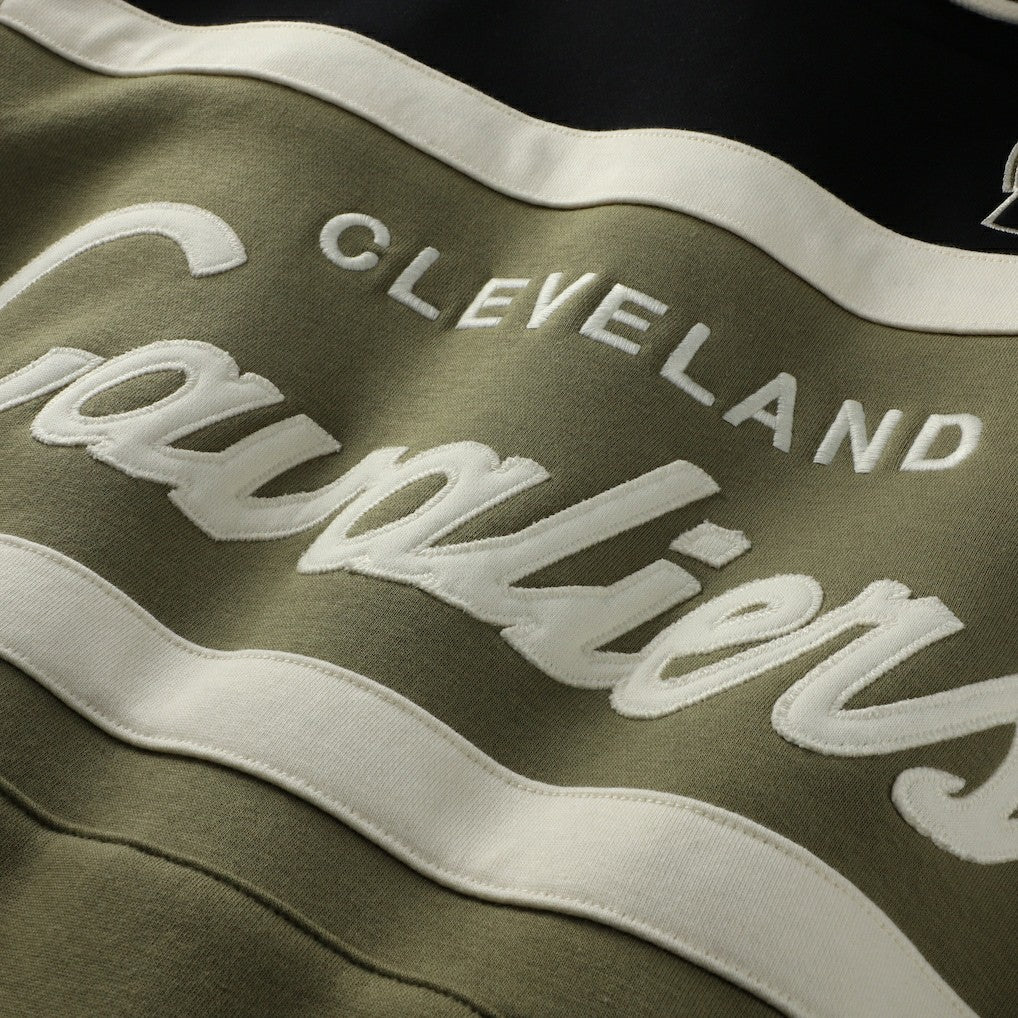 Cleveland Cavaliers Double Clutch Head Coach Hoodie Olive/Black - Mitchell & Ness