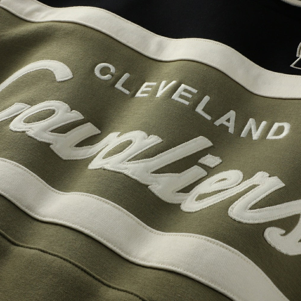 Cleveland Cavaliers Double Clutch Head Coach Hoodie Olive/Black - Mitchell & Ness