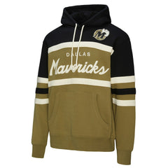 Dallas Mavericks Double Clutch Head Coach Hoodie Olive - Mitchell & Ness