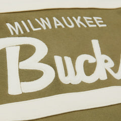 Milwaukee Bucks Double Clutch Head Coach Hoodie Olive - Mitchell & Ness