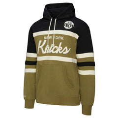 New York Knicks Double Clutch Head Coach Hoodie Olive/Black - Mitchell & Ness