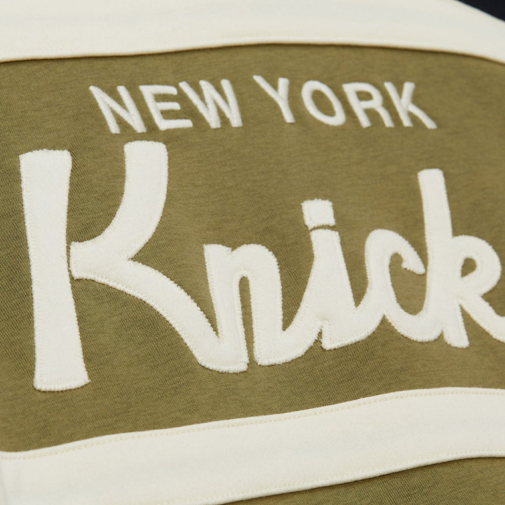 New York Knicks Double Clutch Head Coach Hoodie Olive/Black - Mitchell & Ness