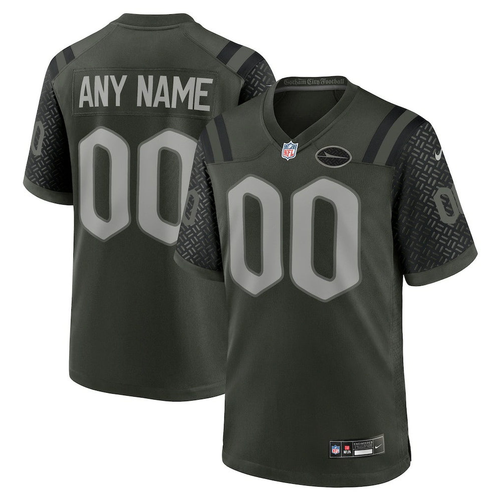 New York Jets 2025 Rivalries Collection Custom Game Jersey - Gotham Green Jerseys