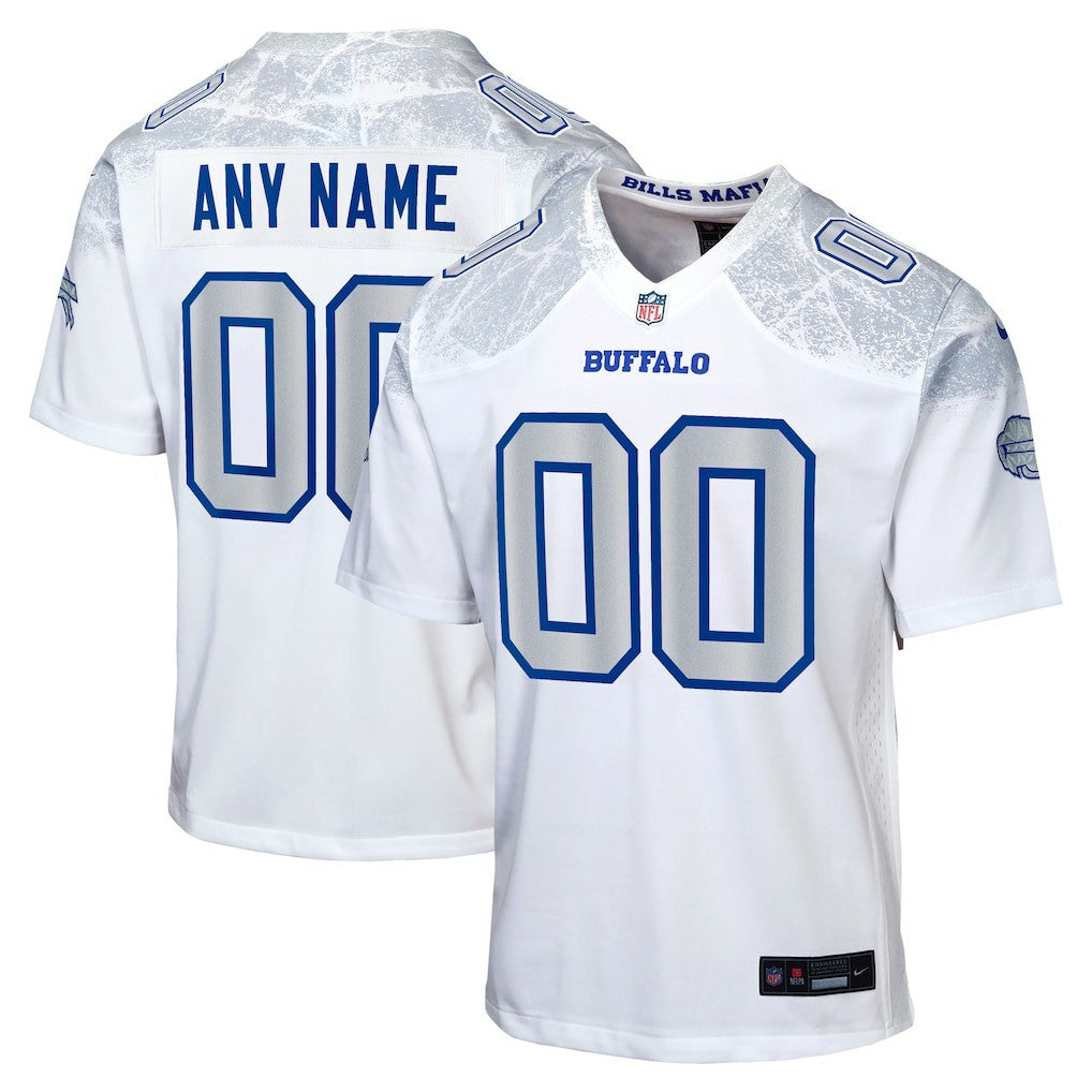 Buffalo Bills Youth 2025 Rivalries Collection Custom Game Jersey - White Jerseys
