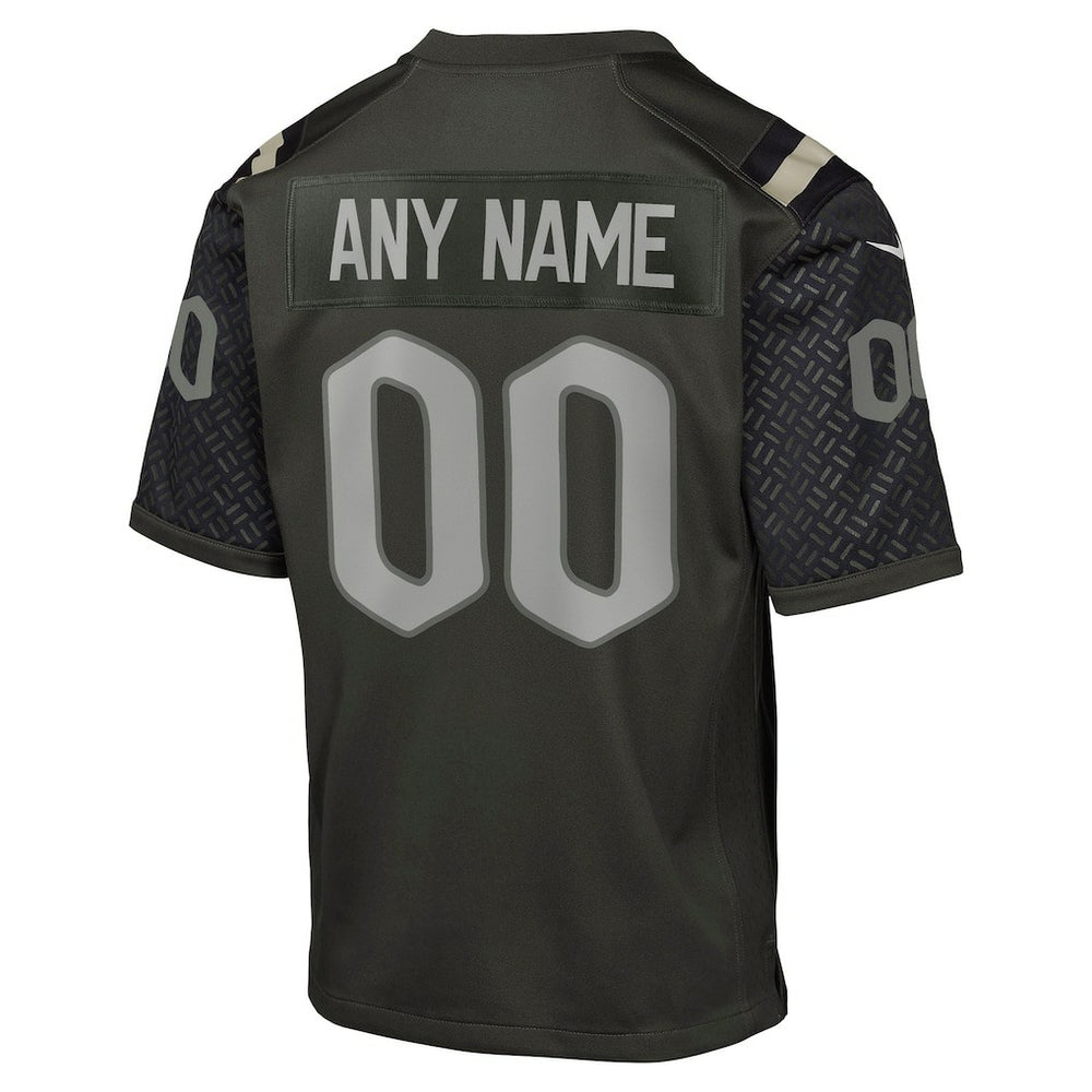 New York Jets Youth 2025 Rivalries Collection Custom Game Jersey - Gotham Green Jerseys