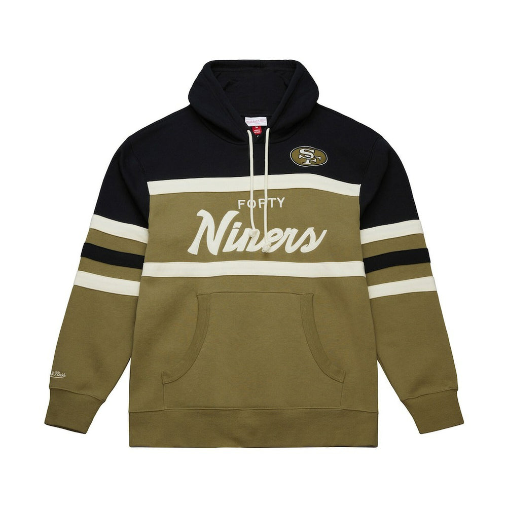San Francisco 49ers Vintage Logo Head Coach Hoodie - Olive Hoodies