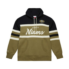 San Francisco 49ers Vintage Logo Head Coach Hoodie - Olive Hoodies