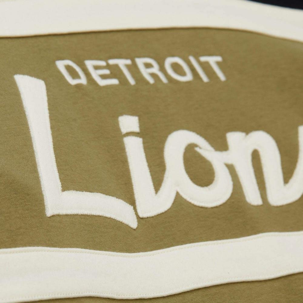 Detroit Lions Vintage Logo Head Coach Hoodie - Olive Hoodies