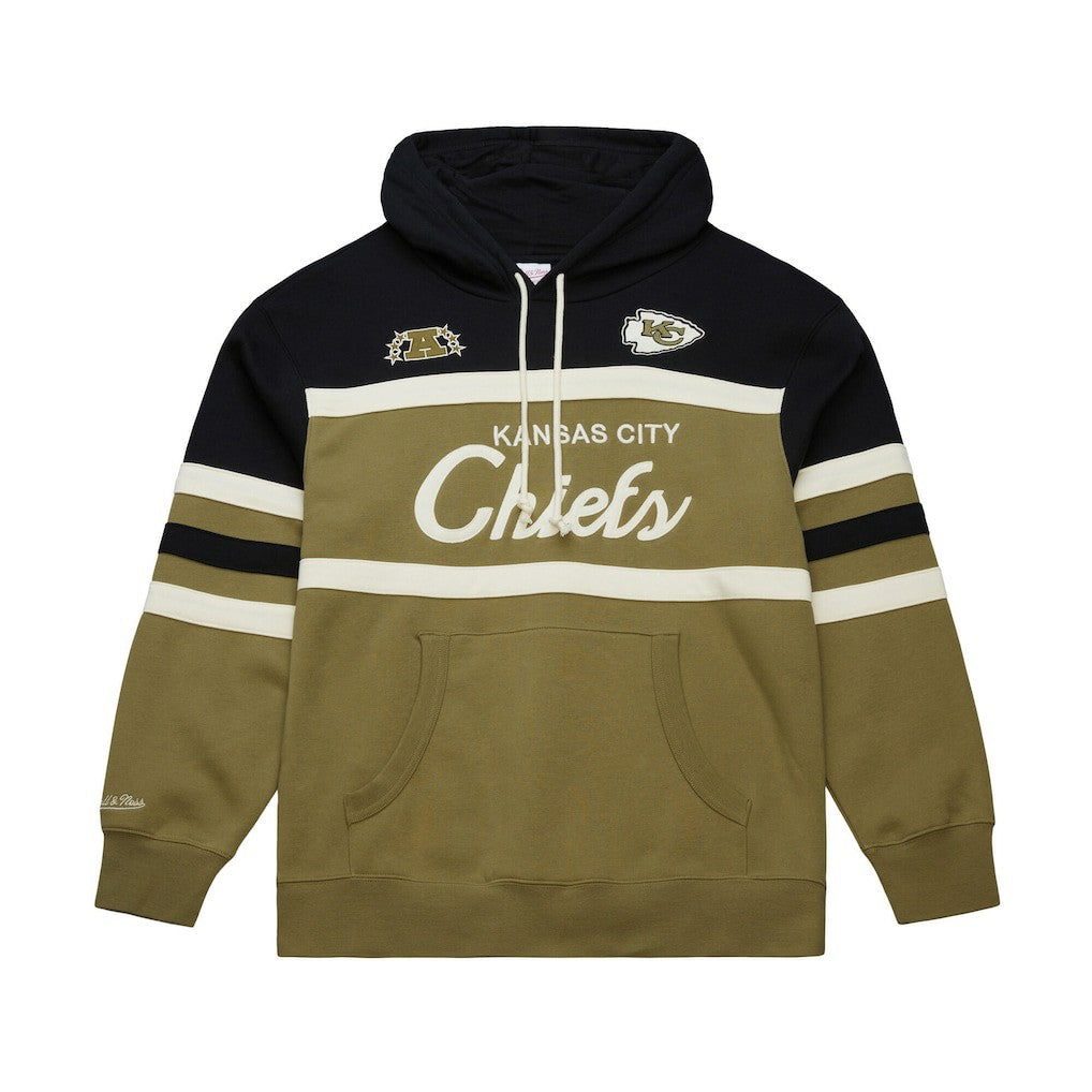 Kansas City Chiefs Vintage Logo Head Coach Hoodie - Olive Hoodies