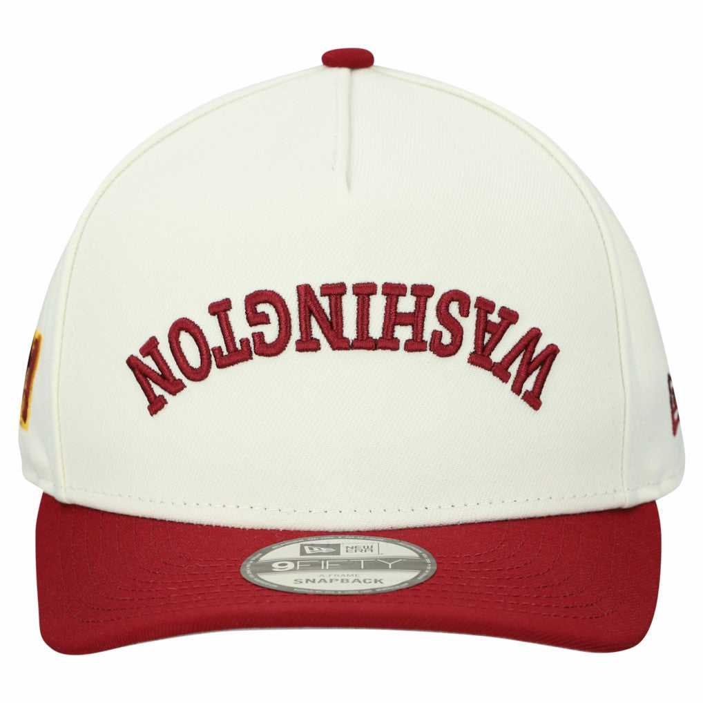Washington Commanders New Era Upside Down 9FIFTY A-Frame Snapback Hat - Cream Hats
