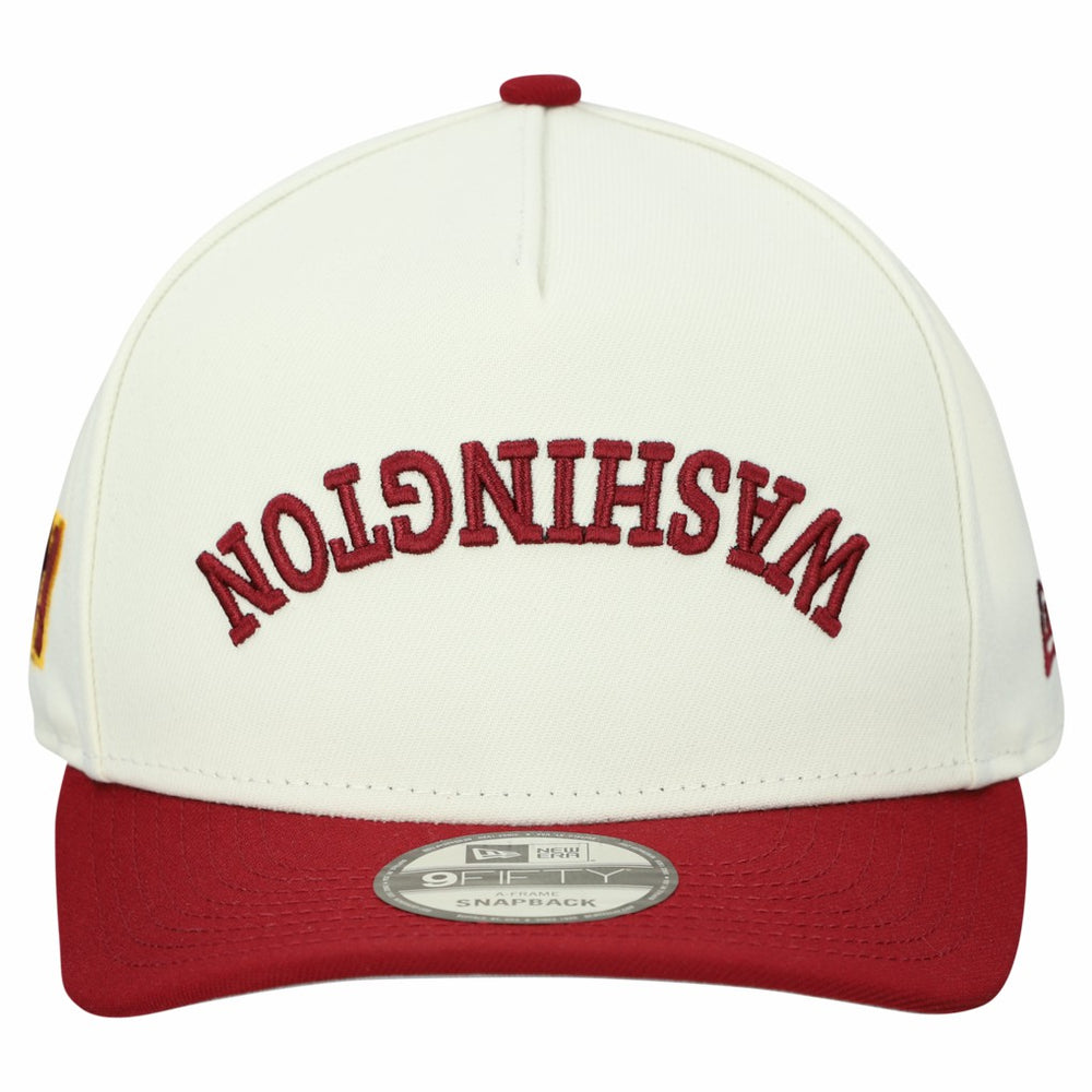Washington Commanders New Era Upside Down 9FIFTY A-Frame Snapback Hat - Cream Hats