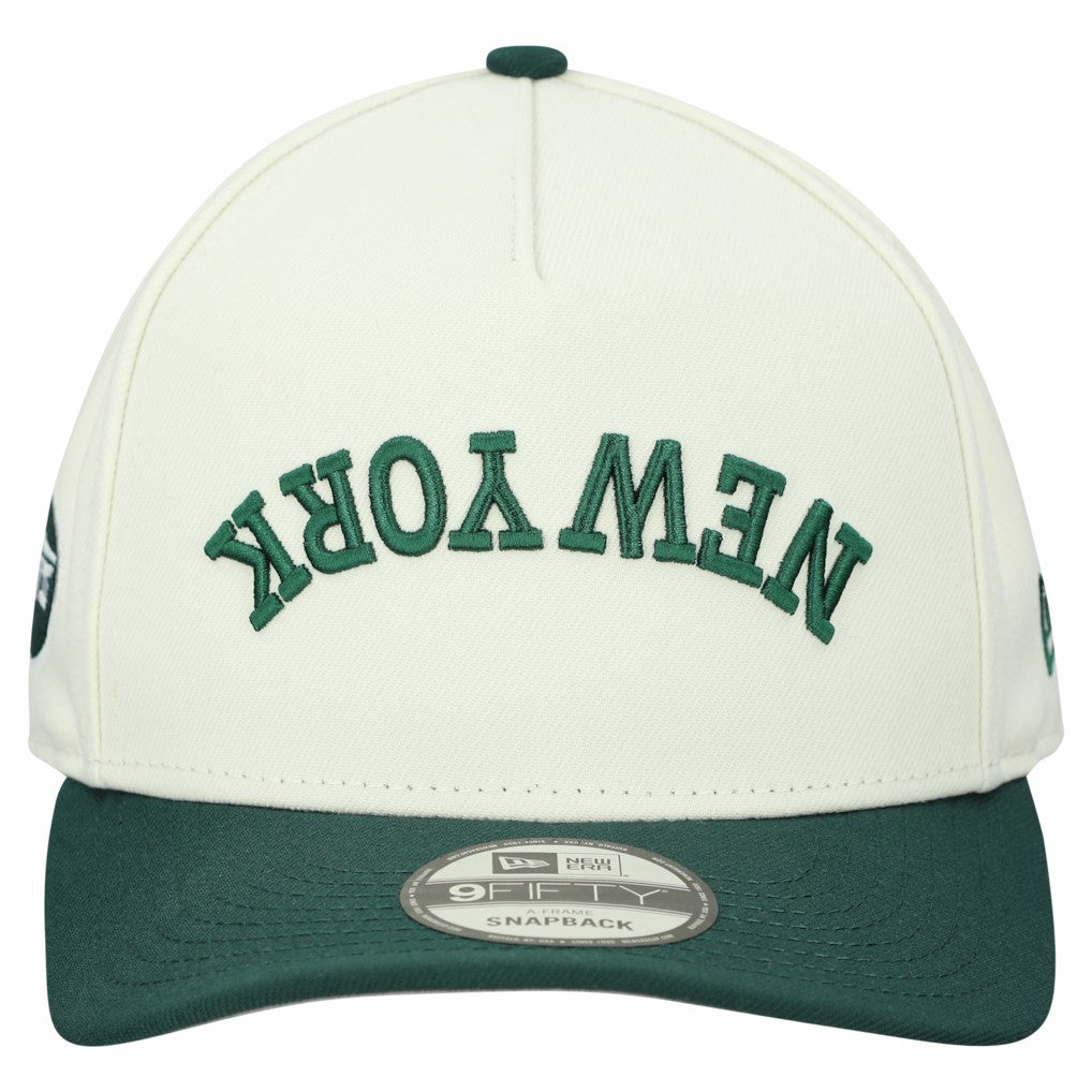 New York Jets New Era Upside Down 9FIFTY A-Frame Snapback Hat - Cream Hats