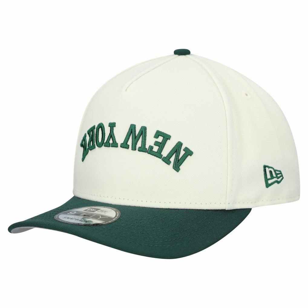 New York Jets New Era Upside Down 9FIFTY A-Frame Snapback Hat - Cream Hats