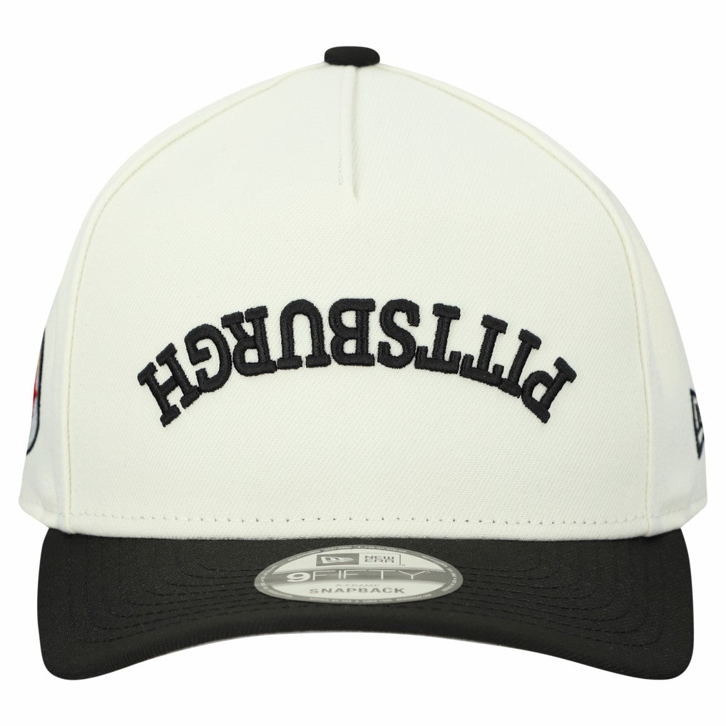 Pittsburgh Steelers New Era Upside Down 9FIFTY A-Frame Snapback Hat - Cream Hats