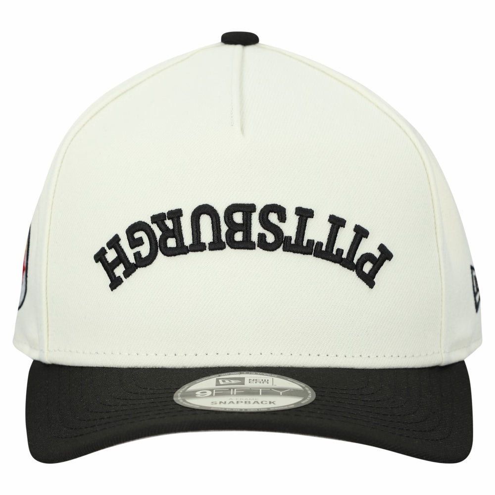 Pittsburgh Steelers New Era Upside Down 9FIFTY A-Frame Snapback Hat - Cream Hats