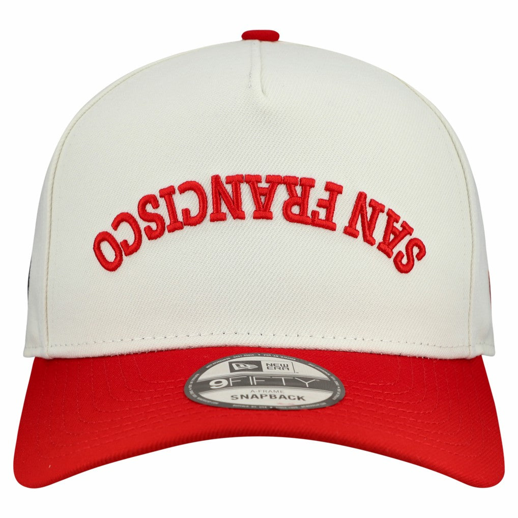 San Francisco 49ers New Era Upside Down 9FIFTY A-Frame Snapback Hat - Cream Hats