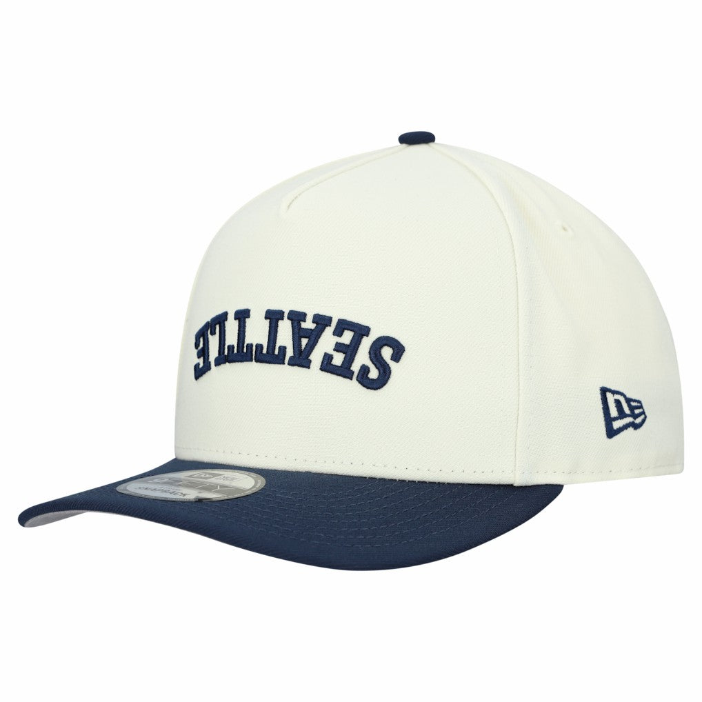 Seattle Seahawks New Era Upside Down 9FIFTY A-Frame Snapback Hat - Cream Hats
