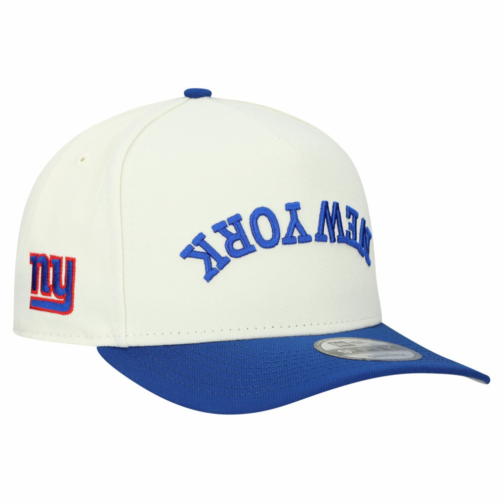 New York Giants New Era Upside Down 9FIFTY A-Frame Snapback Hat - Cream Hats