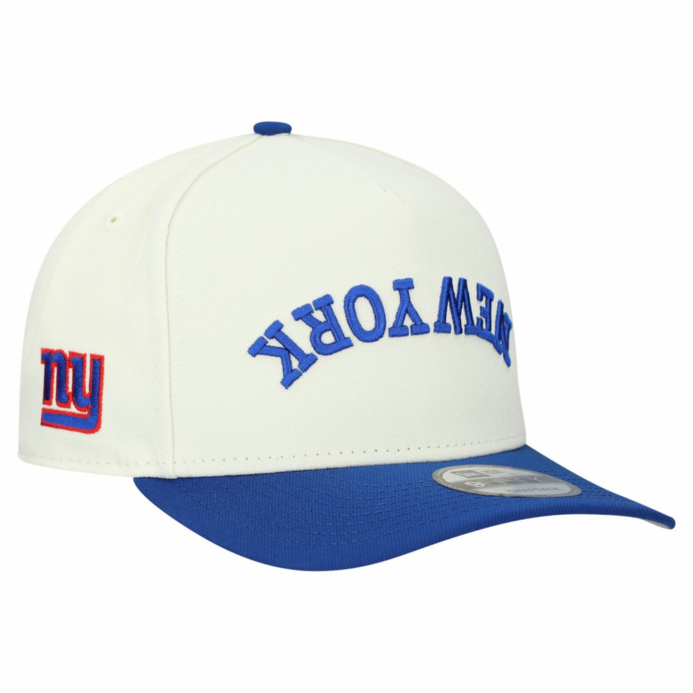 New York Giants New Era Upside Down 9FIFTY A-Frame Snapback Hat - Cream Hats