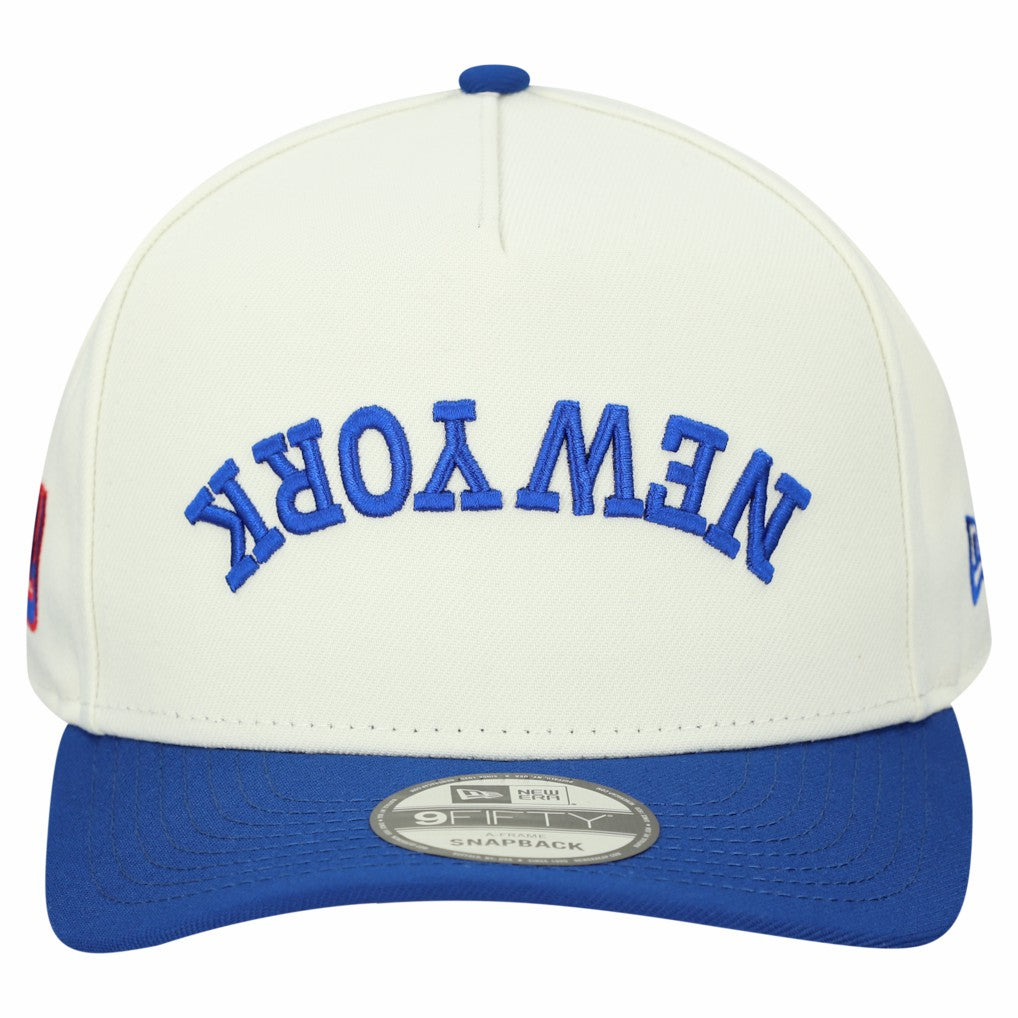 New York Giants New Era Upside Down 9FIFTY A-Frame Snapback Hat - Cream Hats