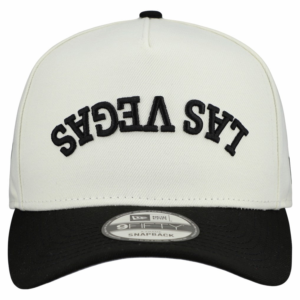 Las Vegas Raiders New Era Upside Down 9FIFTY A-Frame Snapback Hat - Cream Hats