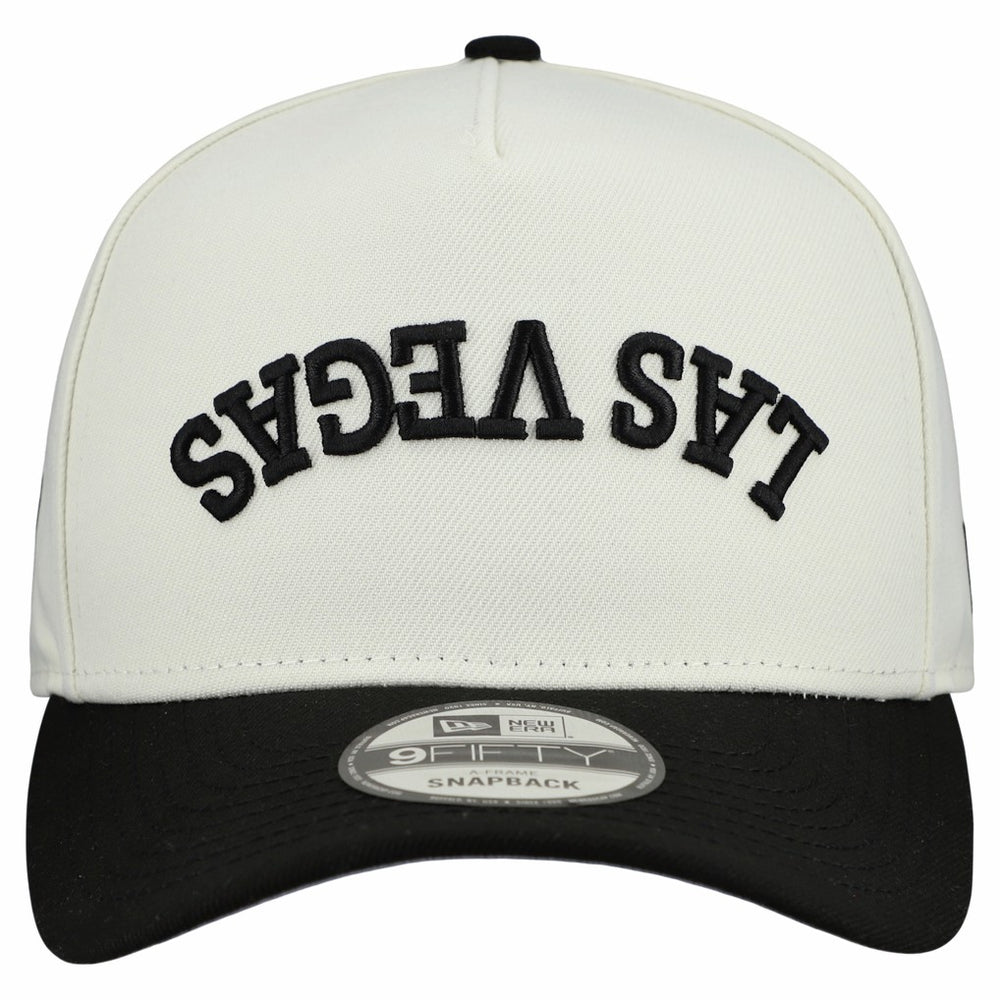 Las Vegas Raiders New Era Upside Down 9FIFTY A-Frame Snapback Hat - Cream Hats