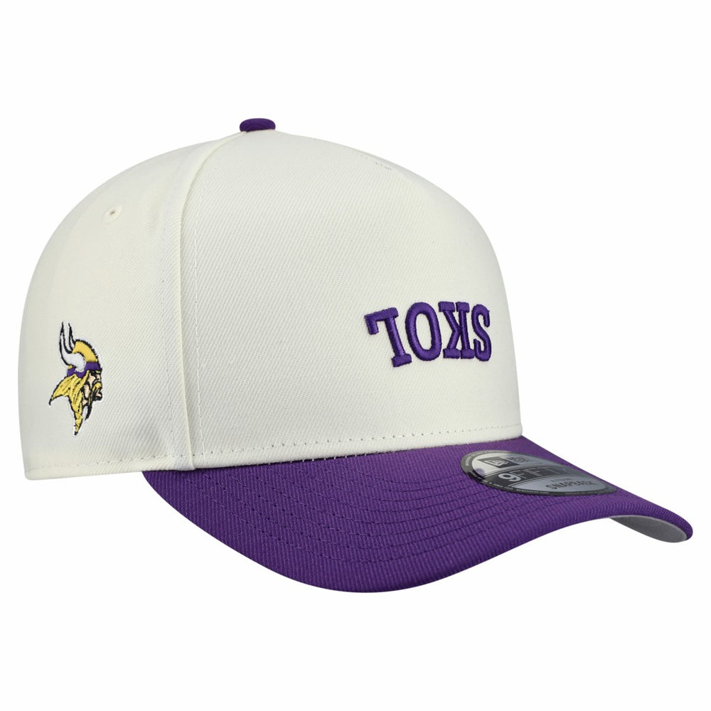Minnesota Vikings New Era Upside Down 9FIFTY A-Frame Snapback Hat - Cream Hats