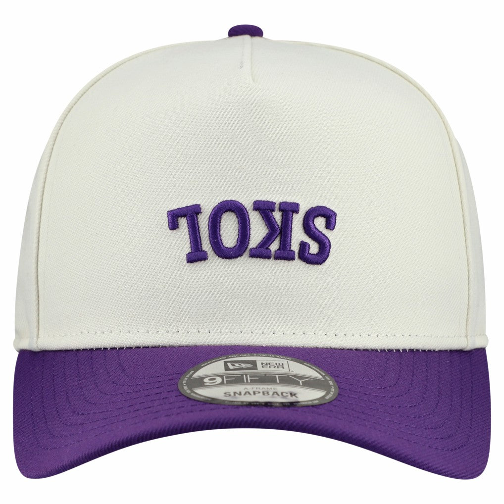 Minnesota Vikings New Era Upside Down 9FIFTY A-Frame Snapback Hat - Cream Hats