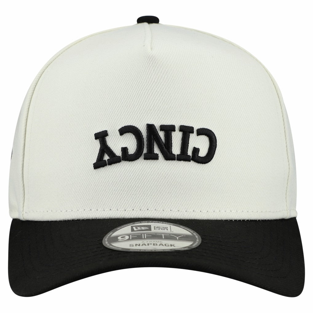 Cincinnati Bengals New Era Upside Down 9FIFTY A-Frame Snapback Hat - Cream Hats