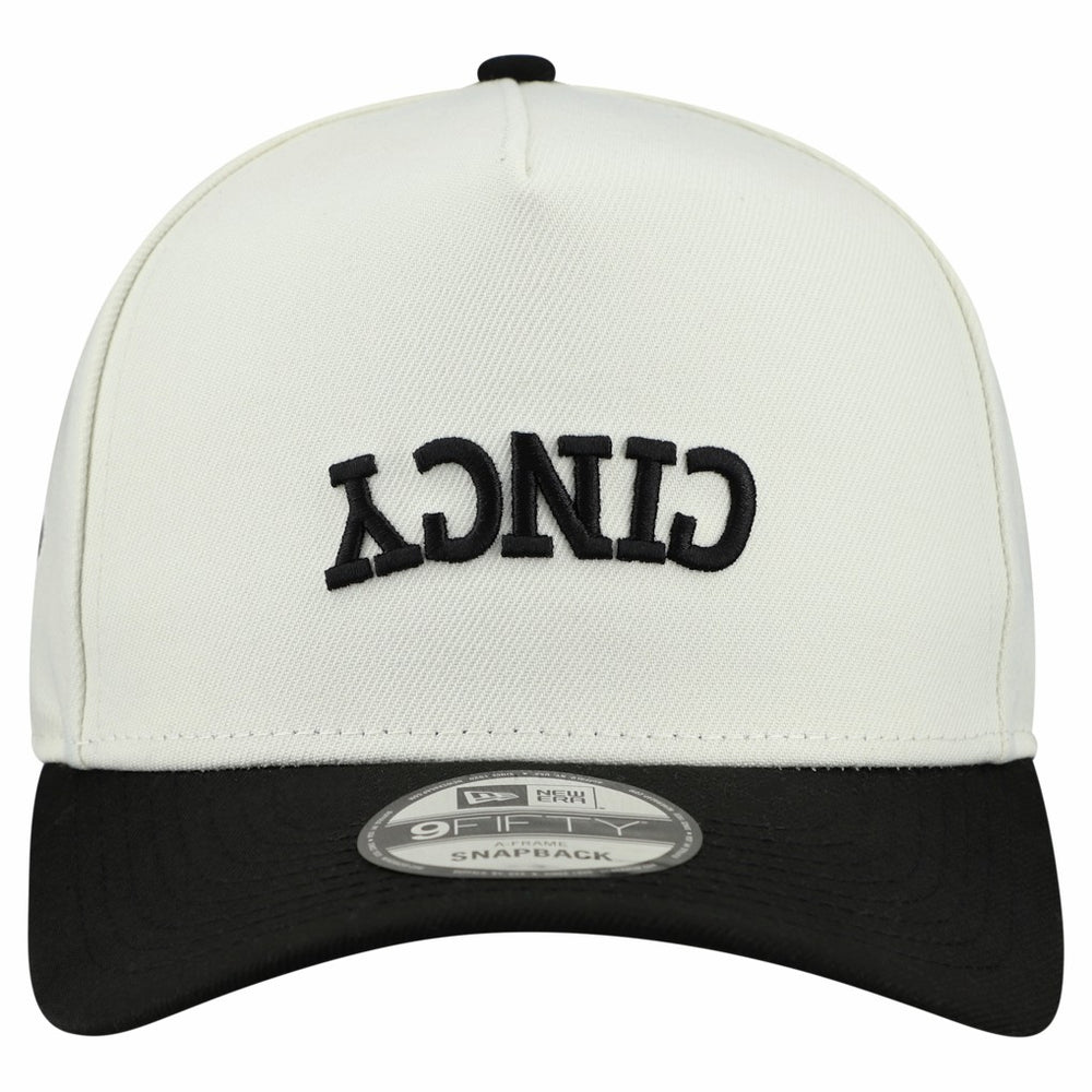 Cincinnati Bengals New Era Upside Down 9FIFTY A-Frame Snapback Hat - Cream Hats