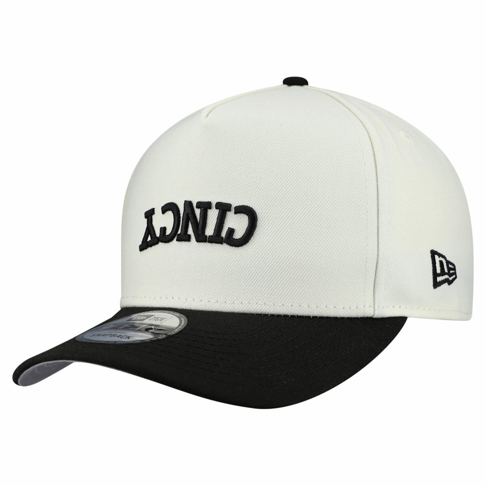 Cincinnati Bengals New Era Upside Down 9FIFTY A-Frame Snapback Hat - Cream Hats