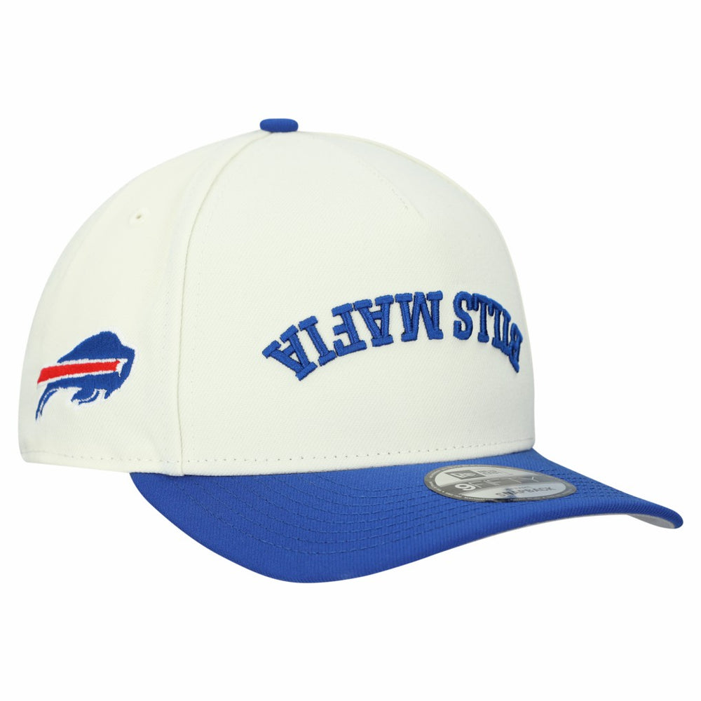 Buffalo Bills New Era Upside Down 9FIFTY A-Frame Snapback Hat - Cream Hats