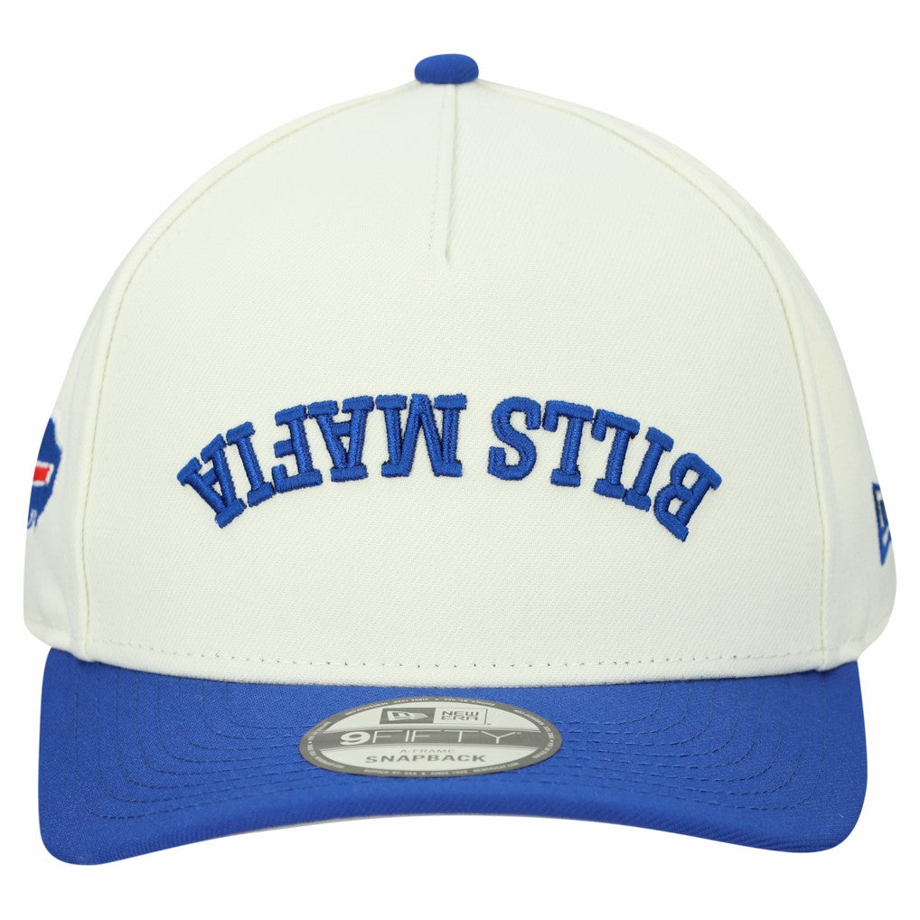 Buffalo Bills New Era Upside Down 9FIFTY A-Frame Snapback Hat - Cream Hats