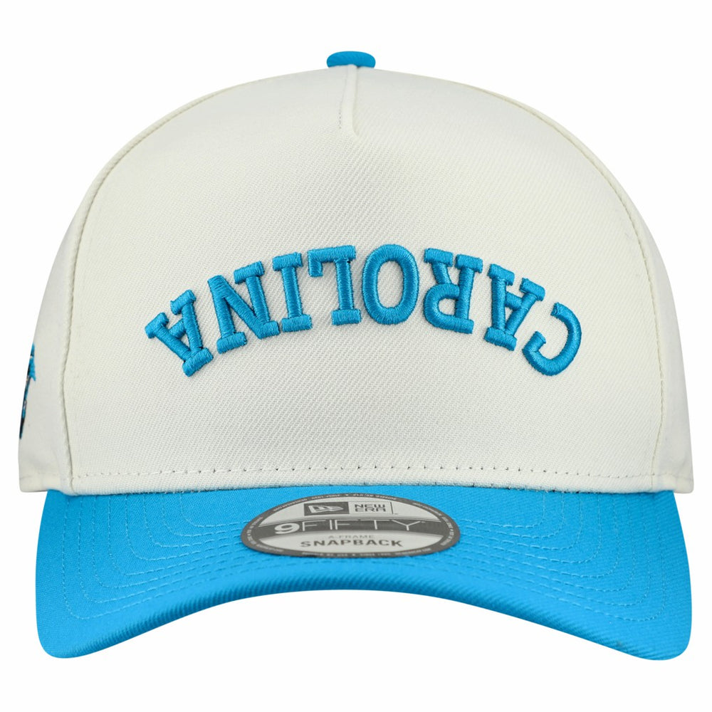 Carolina Panthers New Era Upside Down 9FIFTY A-Frame Snapback Hat - Cream Hats