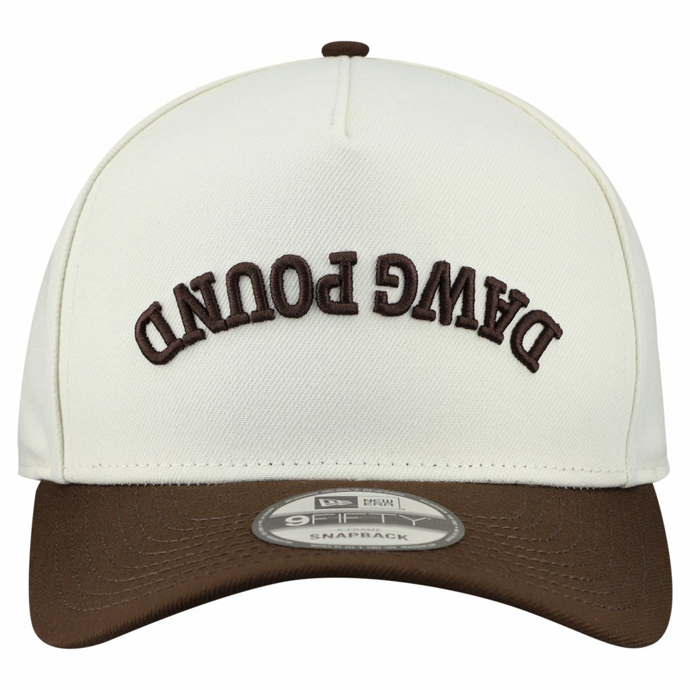 Cleveland Browns New Era Upside Down 9FIFTY A-Frame Snapback Hat - Cream Hats