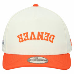 Denver Broncos New Era Upside Down 9FIFTY A-Frame Snapback Hat - Cream Hats