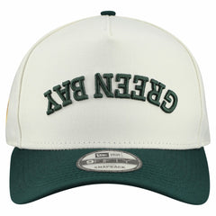 Green Bay Packers New Era Upside Down 9FIFTY A-Frame Snapback Hat - Cream Hats