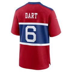 Jaxson Dart New York Giants Alternate Century Red Game Jersey - Red Jerseys