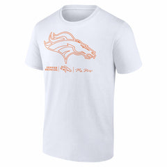 Bo Nix Denver Broncos Outline Player T-Shirt - White T-shirts