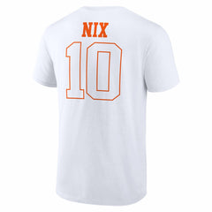 Bo Nix Denver Broncos Outline Player T-Shirt - White T-shirts