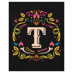 Texas Rangers New Era Women's Día de los Muertos V-Neck T-Shirt - Black T-shirts