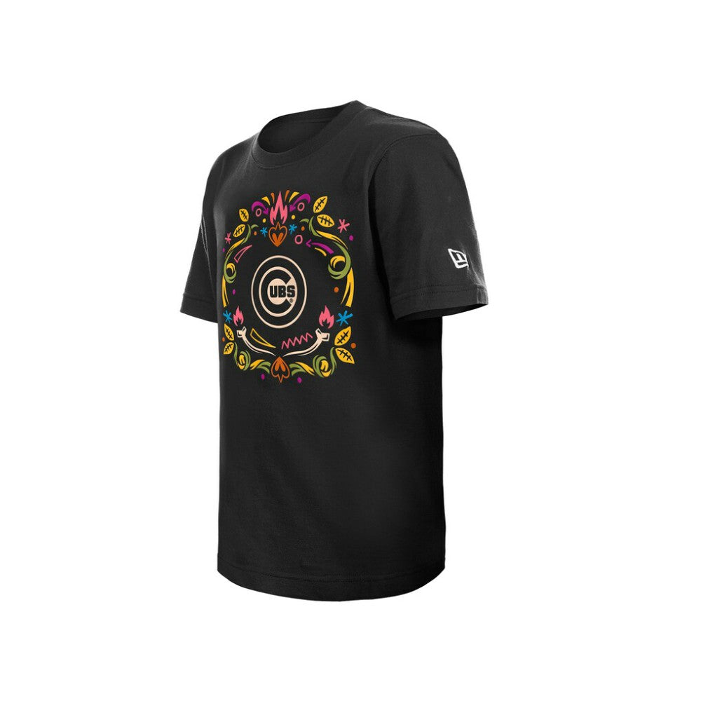 Chicago Cubs New Era Youth Día de los Muertos T-Shirt - Black T-shirts