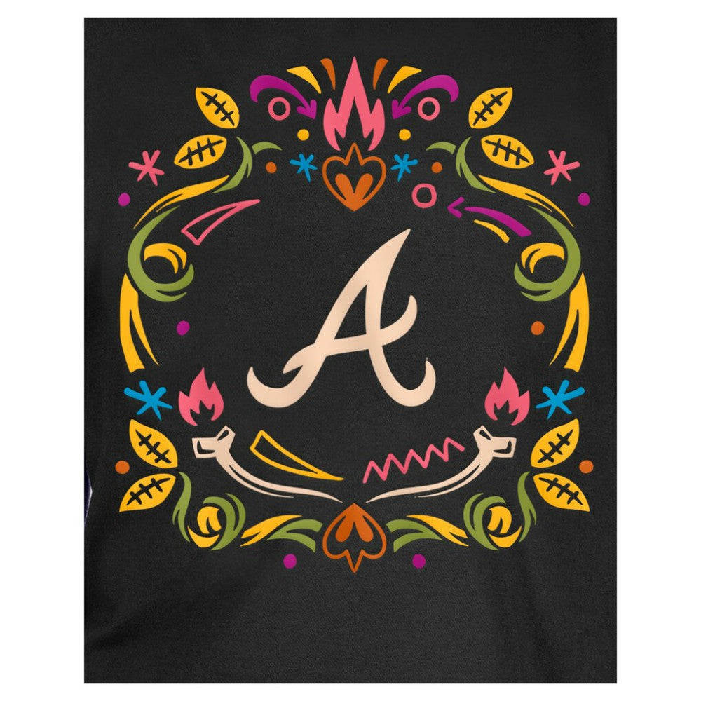 Atlanta Braves New Era Youth Día de los Muertos T-Shirt - Black T-shirts