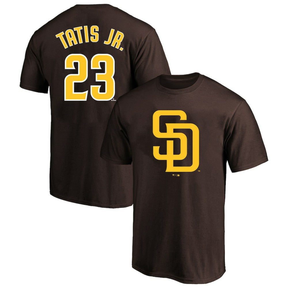 Fernando Tatis Jr. San Diego Padres Profile Big & Tall Player Name & Number T-Shirt - Brown T-shirts