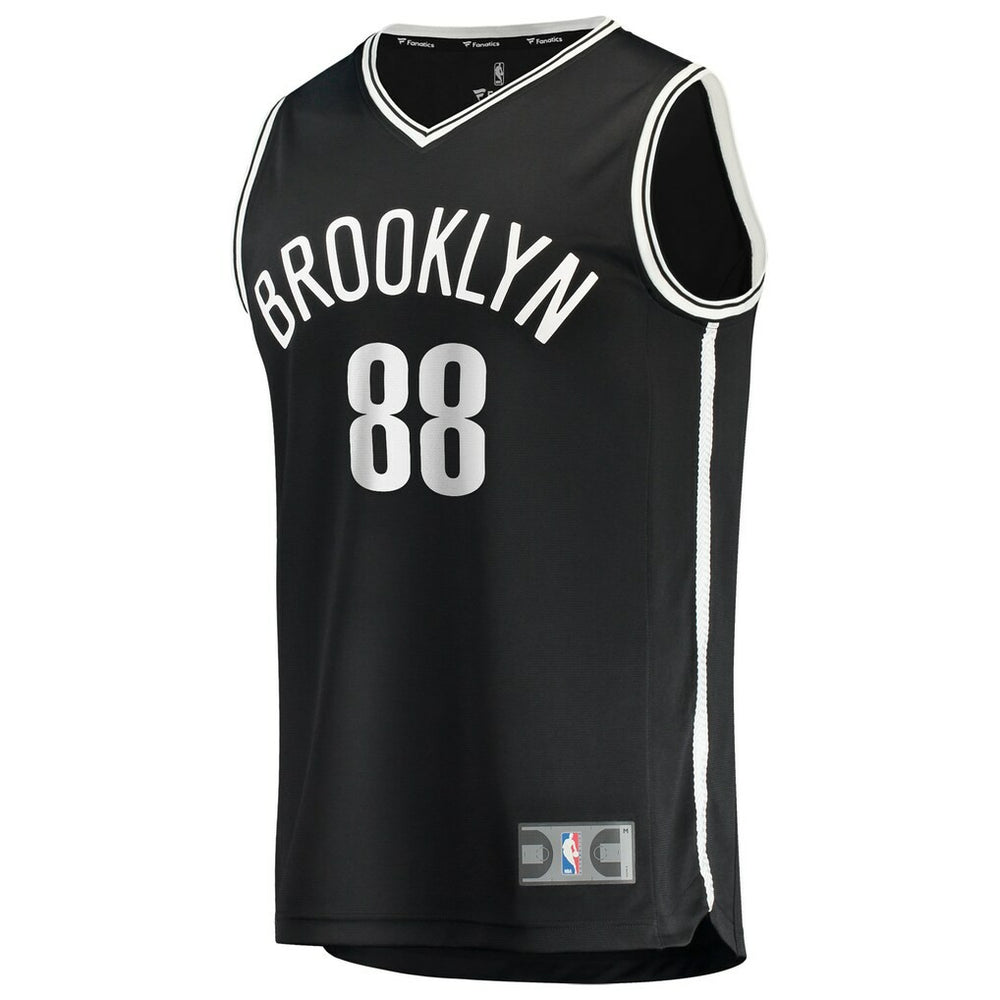 Nolan Traoré Brooklyn Nets Fast Break Replica Jersey Black Icon Edition - Fanatics