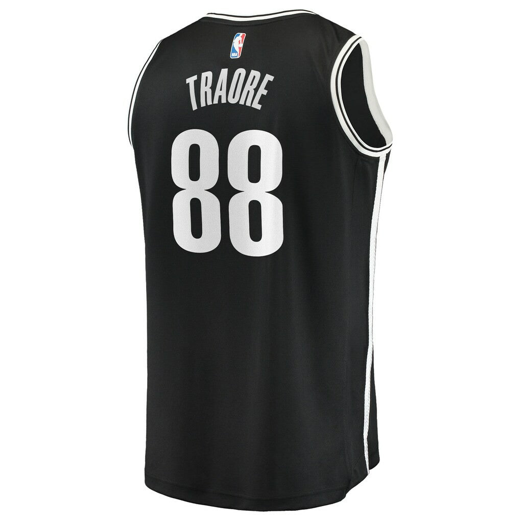 Nolan Traoré Brooklyn Nets Fast Break Replica Jersey Black Icon Edition - Fanatics