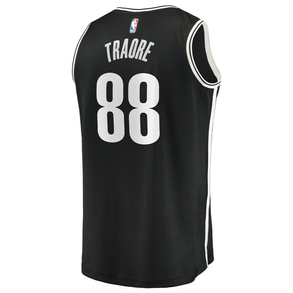Nolan Traoré Brooklyn Nets Fast Break Replica Jersey Black Icon Edition - Fanatics