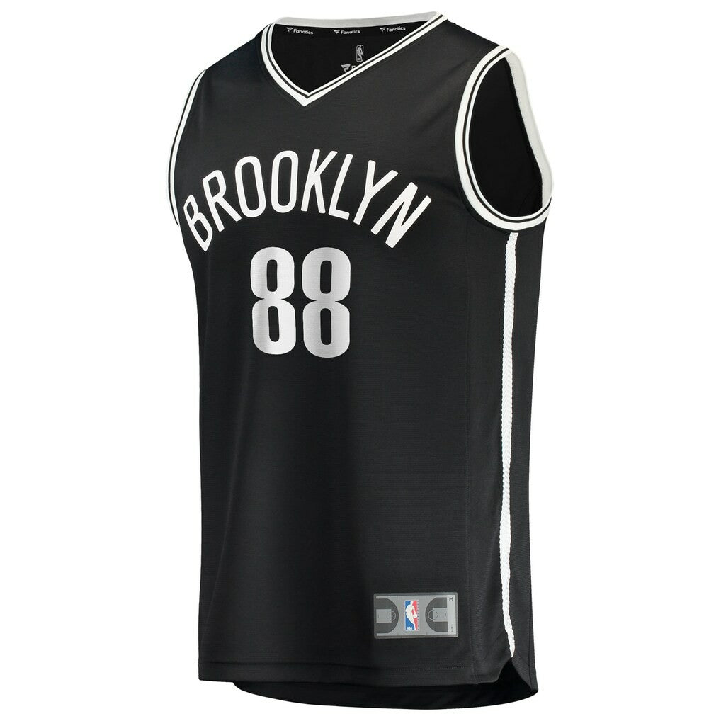 Nolan Traoré Brooklyn Nets Youth Fast Break Replica Jersey Black Icon Edition - Fanatics